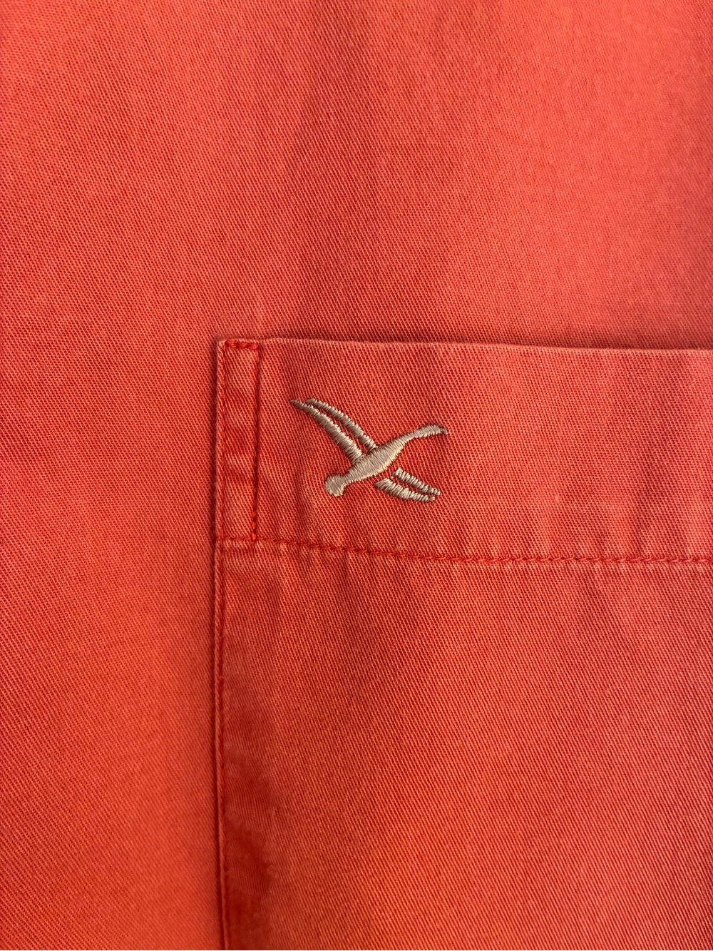 Eddie Bauer Rust Ruffle-Collar Button-Down Shirt - Picture 5 of 7